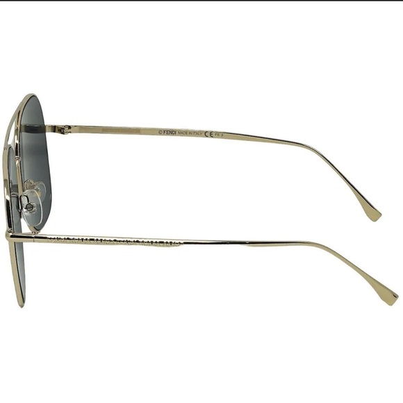 FENDI ROMA AMOR 59mm AVIATOR SUNGLASS W/HOLOGRAPH INSIGNIA! GORGEOUS - Picture 6 of 12